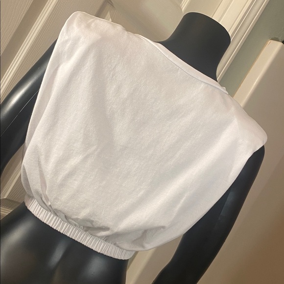 Zara White Sleeveless Crop Top - Picture 8 of 10